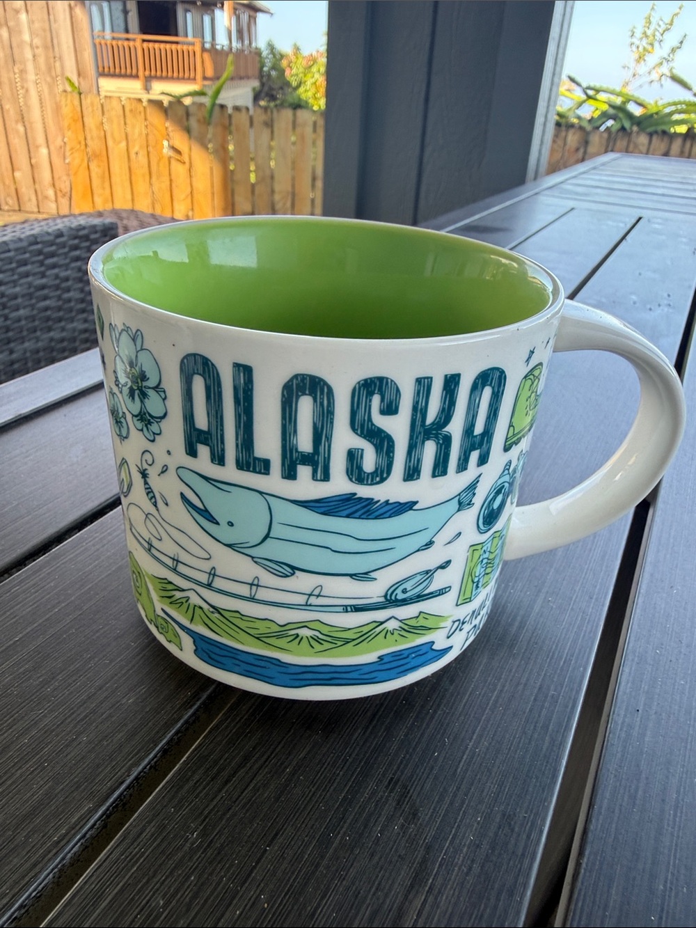 Alaska Ceramic Coffee Mug - Green Interior
